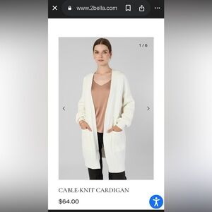 Cozy Cream Knit cardigan Sweater size small